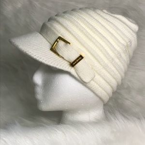 COPY - Michael Michael Kors Cream Knit Hat w/Brim  NEW!